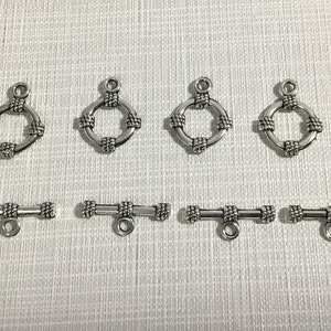 30 Sets Toggle Clasps Charms ,Toggle Clasps Jewelry ,Metal Circle Toggles Clasps ,Bracelet End Clasp ,Wholesale