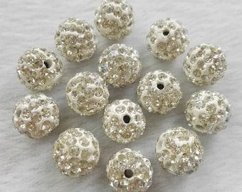 8mm 10mm Disco Ball Perlen, Micro Pave Kristall, Strass Disco Balls, Fimo Perlen, Armband Perlen Schmuck Zubehör, Großverkauf