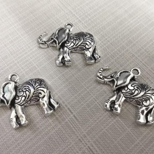 30pcs Metal Elephant Charms ,Africa Elephant Pendant , Lucky Elephant Charms ,26x22mm Elephant Pendants , Wholesale