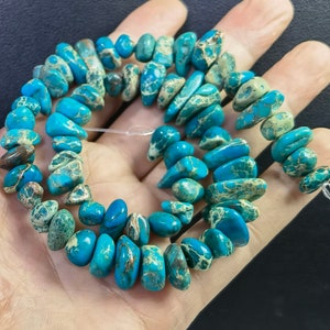 1 Full Strand Natural Sea Sediment Jasper Beads , Pebbles Shape Spacer Beads , Impression Jasper Beads , Stone Spacer Beads ,BA- 1525