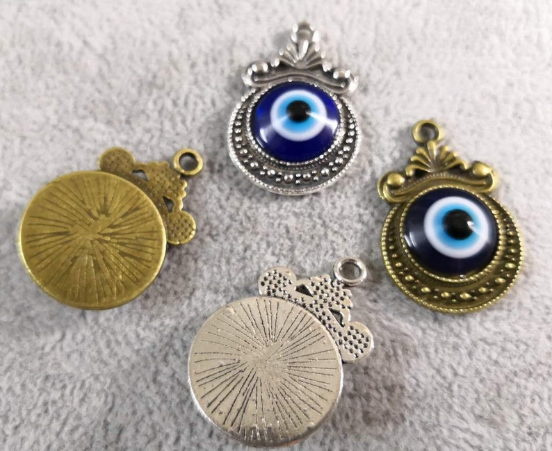 10pcs Metal Evil Eye Charms Evil Eye Pendants Evil Eye Etsy