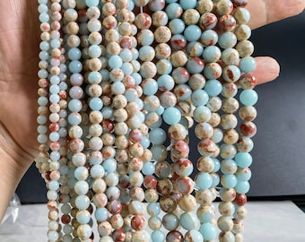 1 Full Strand Impression Jasper Round Beads , Jasper Beads ,Semiprecious stone Beads , 4mm 6mm 8mm 10mm 12mm ,Jewelry Making Beads ,DA- 1339