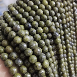 1 Strang 8mm olivgrüne Jade Facettierte Runde Perlen, Jade Runde Perlen, grüne Edelstein Perlen zur Schmuckherstellung. C29