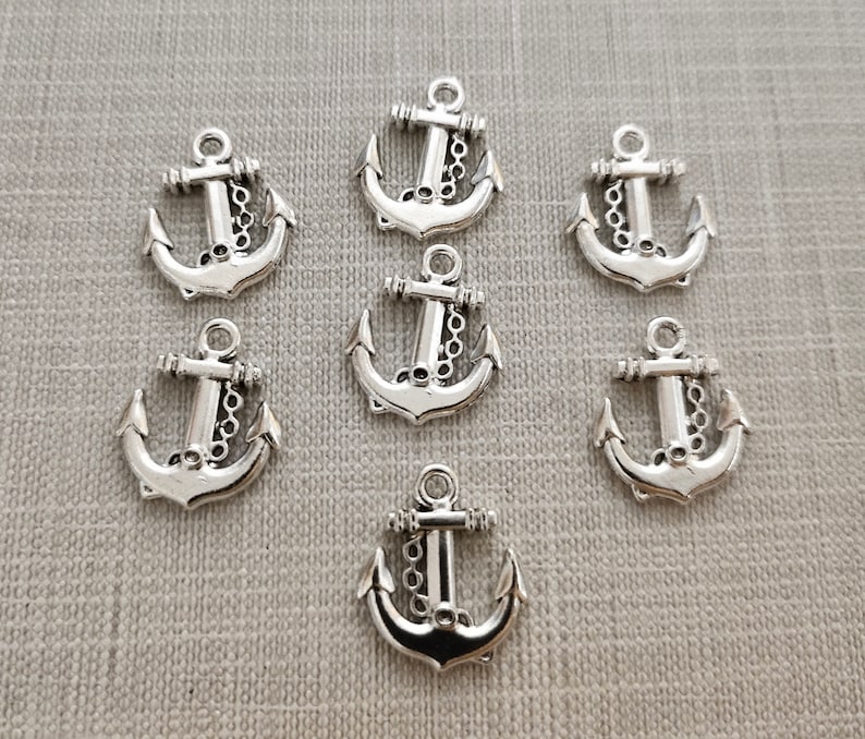 50 Pieces Bulk Anchor Charms 15x18mm Anchor Pendants Etsy