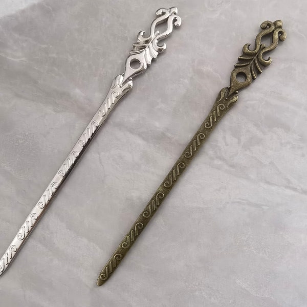 Antique Silver Hair Stick ,Double Sided Hair Sticks Hairpin ,16 x 160mm , 5 - 10 pcs Large Hair Stick ,AF-553