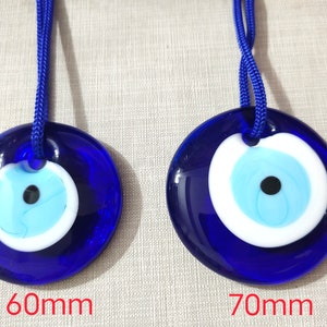 1 Piece Large Blue Evil Eye wall hanging ,Blue Glass Evil Eye Home Decor, Greek Evil Eye ,6cm ,7cm Evil Eye Decor,