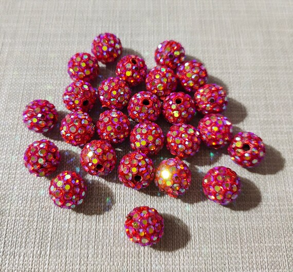 10mm Orange AB Disco Ball Beads,micro Pave Crystal,rhinestone