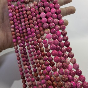 1 Full Strand 6mm Natural Sea Sediment Jasper Beads ,Round Natural Spacer Beads ,Imperial Impression Stone ,Impression Jasper Beads, AM583