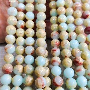 1 Full Strand Impression Jasper Round Beads , Jasper Beads , Stone Beads , Jewelry Making Beads , 4mm 6mm 8mm 10mm ,BA-204