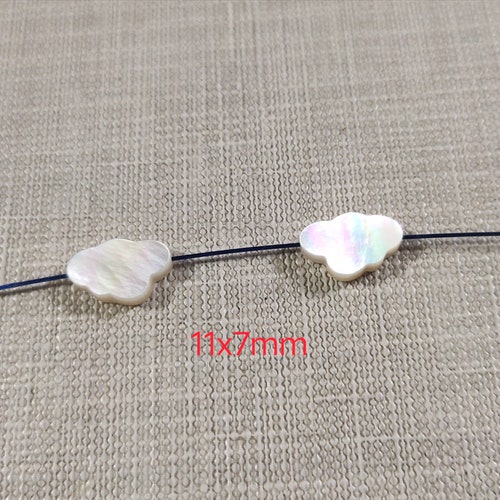 Natural Cubic Zirconia Mother Of Pearl MOP Shell Bracelet Connector Charm Beads 