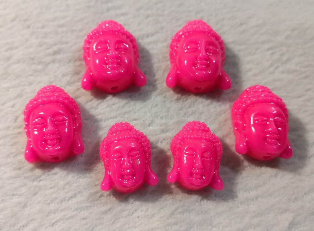 10pcs Resin Buddha Beads , Buddha Head Beads , Buddhist Prayer Beads