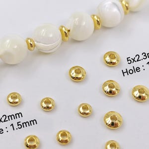 Gold Plated Abacus Beads , Abacus Saucer Spacer Beads , Gold Plated Roundelle Beads , Rounded Edge Abacus Beads, 50/ 100/ 300 pcs , BA- 1745