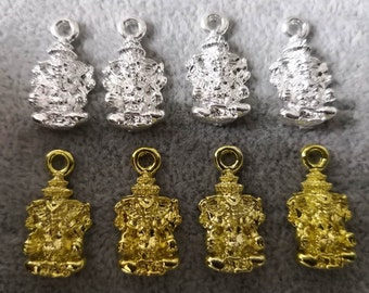 30pcs Ganesh amuleto Elefante Dios Colgante , Tailandia Ganesha Charms , Thai Art talisman , 11x21mm Elephant Charm, al por mayor