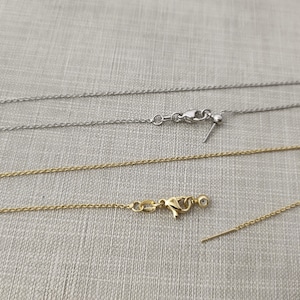 1.4mm High Quality 18K Gold Plated Necklace Chain ，Platinum plated necklace ,45cm Stainless Steel 316L Chain Necklace