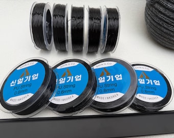Black Bracelet Elastic Rope , Elastic Coil , Premium Quailty String ,Bracelet Beading Thread ,Elastic Thread Reel ,Wire Coil Jewelry Strings