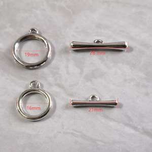 30 Sets Metal Circle Toggles Clasps  ,Toggle Clasps Charms ,Toggle Clasps Jewelry ,Bracelet End Clasp