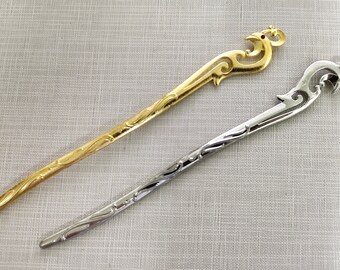 4pcs Silver ,Gold ,Bronze Phoenix Hair Stick ,Hair Sticks Hairpin ,Hair Accessories ,Gift For Her,Gift For Women ,17x160mm Hair Stick