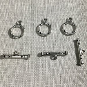35 Sets Toggle Clasps Charms ,Toggle Clasps Jewelry ,Metal Circle Toggles Clasps ,Bracelet End Clasp ,Wholesale