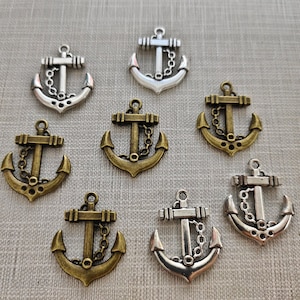 30 Stück Bulk Anker Charms, 20x25mm Anker Anhänger, Anker Anhänger antik silber/bronze, Anker Charm, Anker Charms, Wholesale