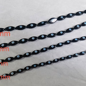 5 - 100pcs Mother Of Pearl Evil Eye Beads , Horse Eye Shell cabochon beads , Turkish evil eye beads , Black Evil Eye Beads ,Evil Eye Jewelry