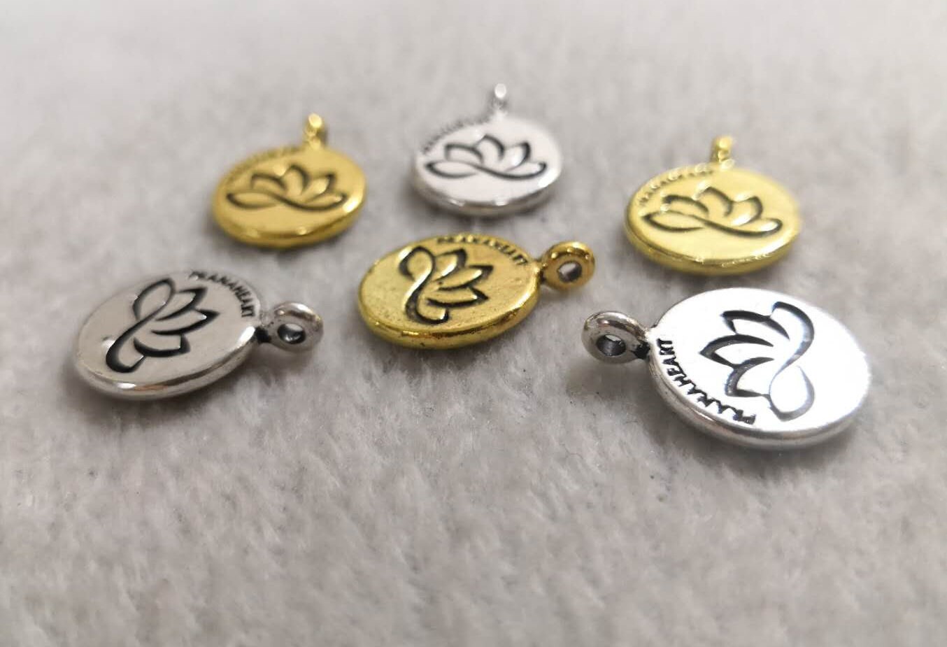 15x20mm Double Sided Lotus Flower Charms Lotus Charms Etsy