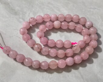 14mm Natural Faceted LighPink Agate Gemstone Spacer Loose Round Beads 14.5" 