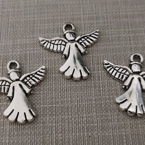 50pcs Angel Fairy Charms , Antique Silver Angel Charm ,20x20mm Fairy Charm , Fairy Girl Charm ,Angel Jewelry , Findings ,BA-500