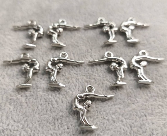 20 100pcs Gymnastics Charms Sports Charms Sports Jewelry Jewelry Making DIY Supplies Wholesale Charms