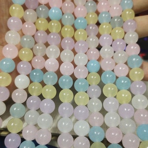 1 Full Strand 6mm 8mm 10mm 12mm Mixed Colors Malay Jade Beads ,Smooth Round Jade Beads ,Gemstone Bead , DIY Jewelry Beads ,Wholesale ,KA-314