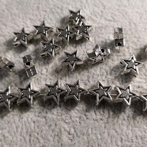 50pcs Star Shaped Beads , Metal Star Spacer Beads , Small Stars Beads DIY Jewelry accessories,Wholesale Beads