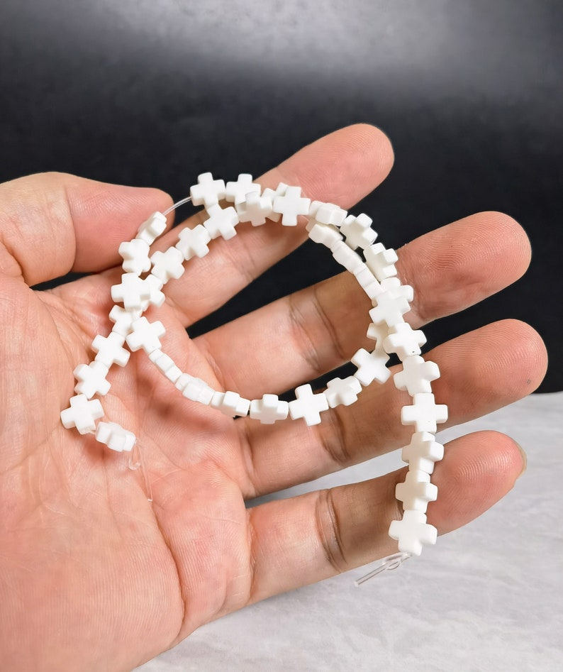 40 200pcs Cross Beads ,Tiny Cross Jewelry , 8x8mm Cross Charm , Hole 1.2mm , 7 Colors Optional White
