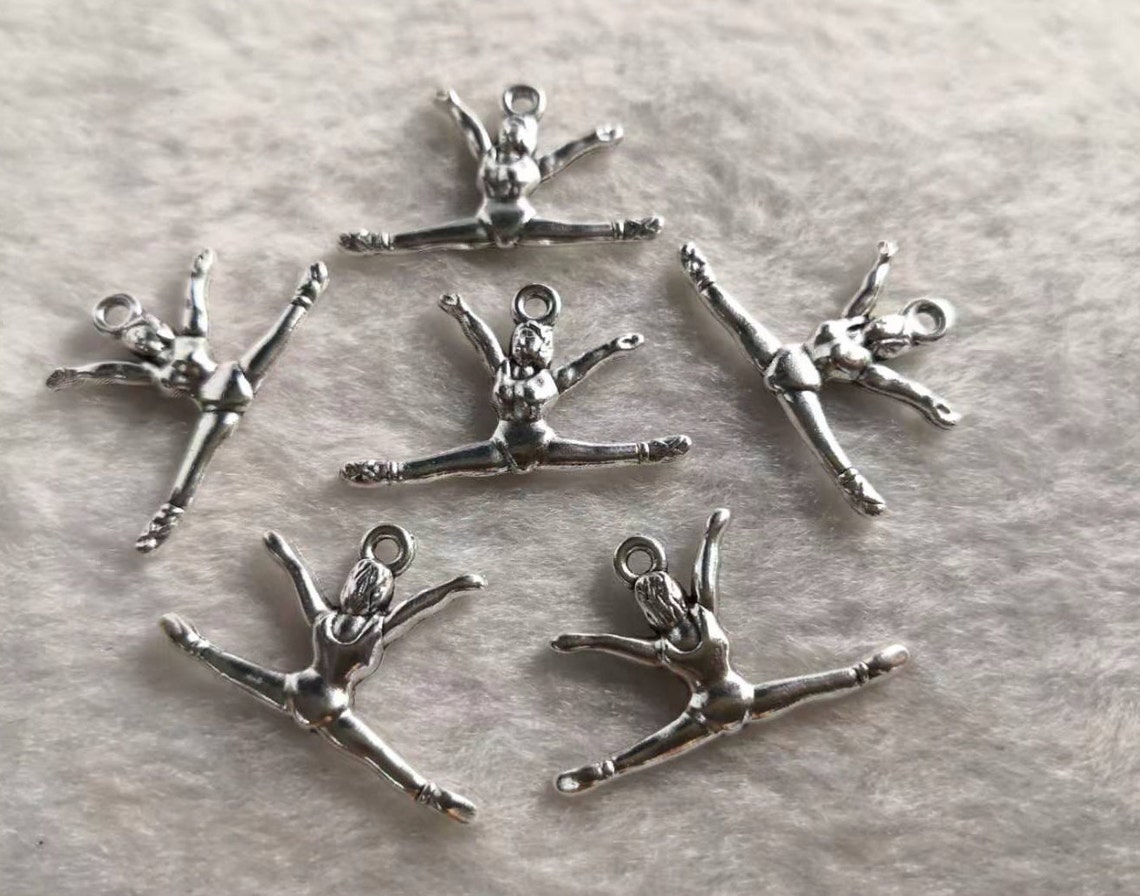 40pcs Gymnastics Charms Gymnastics Pendants Gymnast Etsy