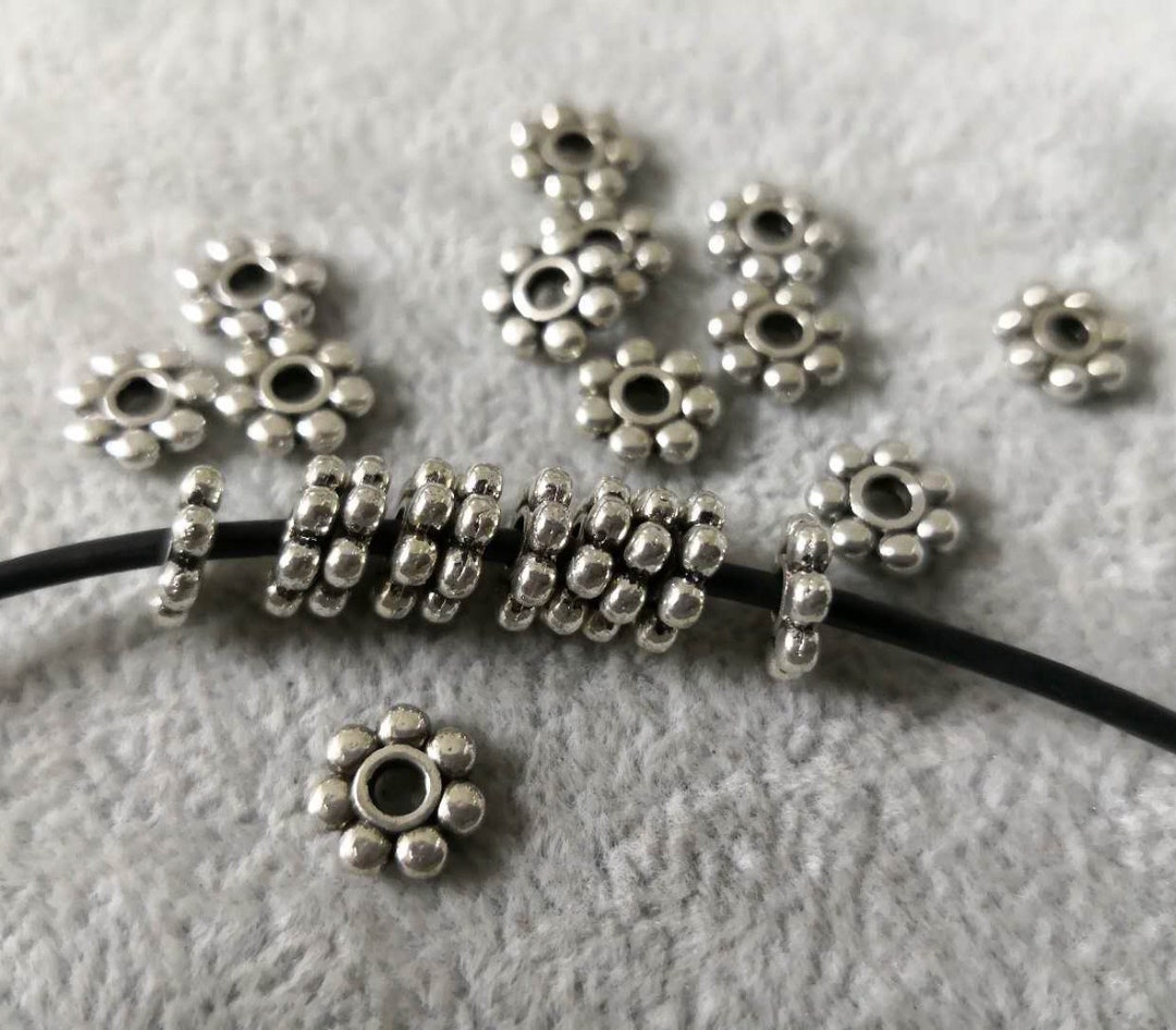 4000 Pieces Tiny Size 2.4mm Silver Iron Metal Spacer Bead Round Loose Beads