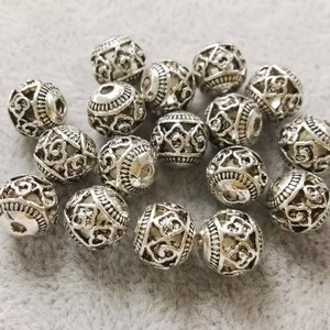 30pcs Metal Spacer Beads, 8mm Tibetan Beads ,Tibetan Style Beads ,Antique silver Beads,  DIY Jewelry accessories,Wholesale Beads