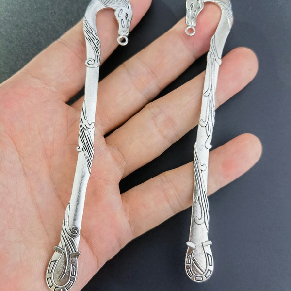 Antique Silver Horse Bookmark, Book Bookmark Blanks  ,123mm Bookmark Findings ,Gift For Her, Metal Bookmark , 5 / 10 pcs ,AF- 1341