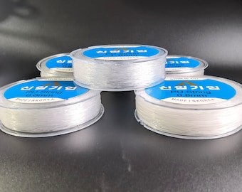 Clear Bracelet Elastic Rope ,Bracelet Beading Thread ,Korean made Elastic String ,Premium Quality String ,Strings ,0.4 ,0.5 ,0.6, 0.8 ,1.0mm
