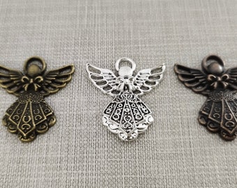 30pcs Angel Fairy Charms ,Angel Charm ,23x26mm Fairy Charm , Fairy Girl Charm ,Angel Jewelry , Findings ,BA-612