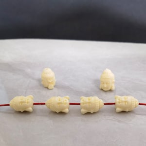 10pcs Double Sided Resin Buddha Beads , Buddha Head Beads ,Buddhist Prayed Beads , Nepalese Beads , Choose Size 15mm ,18mm .24mm