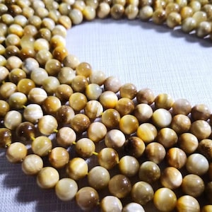 1 Full Strand 6mm 8mm 10mm Golden Tiger Eye Beads, Tiger Eye Gemstone Beads, Smooth Round Gemstone Beads, Hallazgos, al por mayor