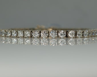 Contemporary White Gold Diamond Line Bracelet, Circa 1960's.