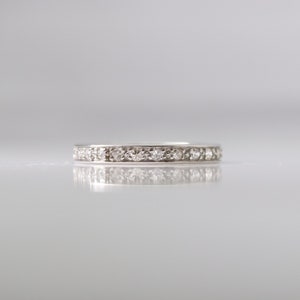 Art Deco Platinum Diamond Eternity Ring Size N