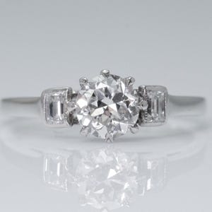 Art Deco Platinum Diamond Solitaire Ring
