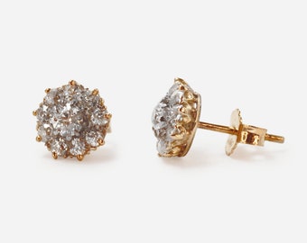 Art Deco Diamond Cluster Earrings