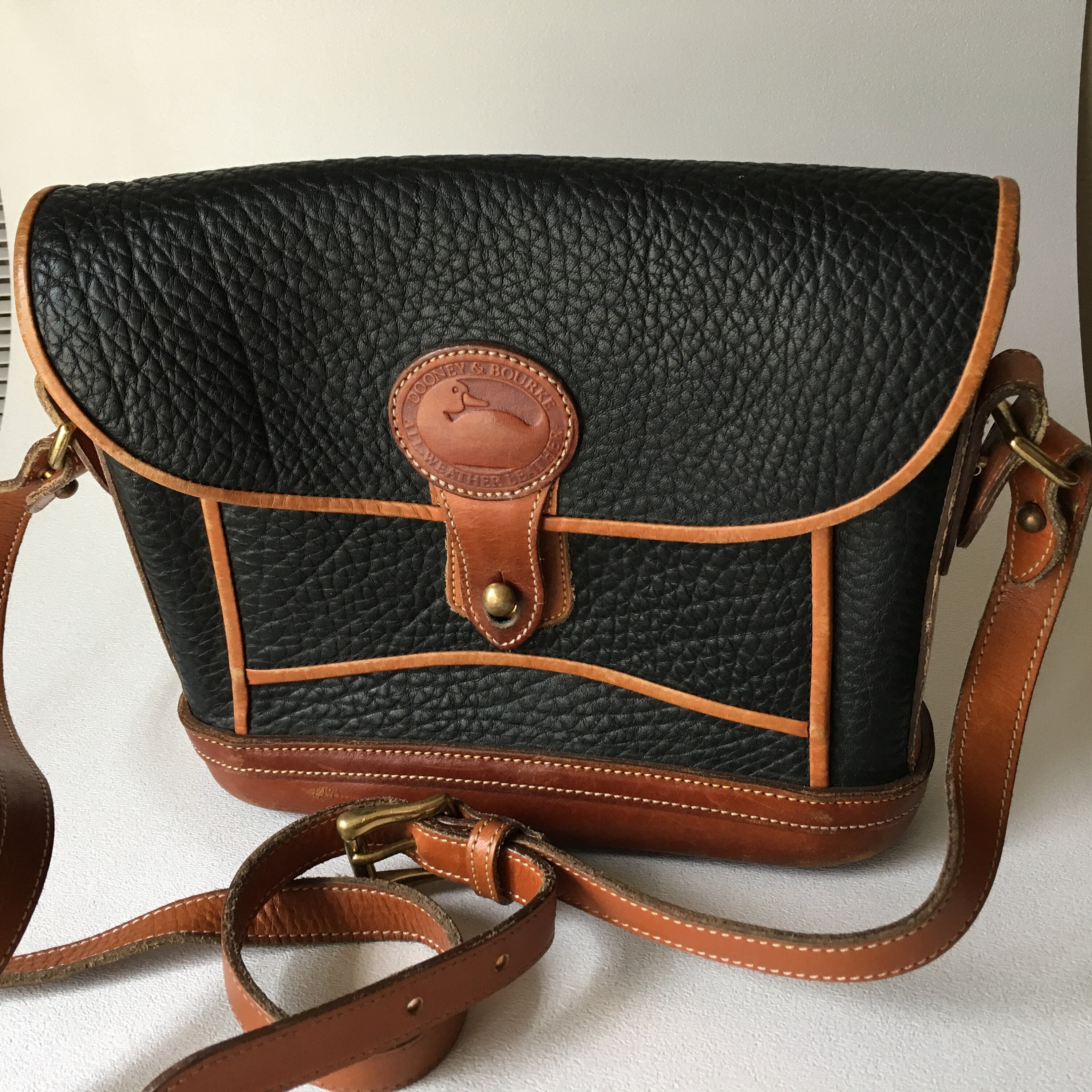 Dooney and Bourke All Weather Leather Bucket Handbag in Black Etsy