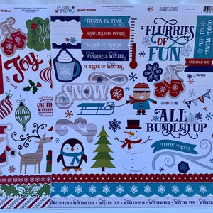 Echo Park 12x12 “I Love Christmas” or “I Love Winter” Element Sticker Sheet