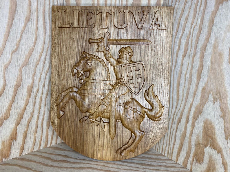 Lithuanian Emblem Blazon Of Lithuania Symbol Of Lithuania Etsy