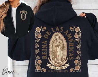 Marian Catholic Sweatshirt, Virgin Mary sweatshirt, Zip up, Virgin Mother, Jesus Sweatshirt, Catholic Sweatshirt, Christian Gifts