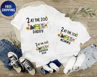 Matching Family Shirts, Family shirts, Birthday shirts, Zoo shirts, Zoo animal shirt, Two wild shirt, Birthday boy shirt, Jungle theme tee