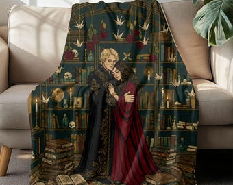Enemies to lovers blanket, morally grey, fanfic merch, bookish blanket, Fanfiction blanket, bookworm literary, reading gift, romantasy throw
