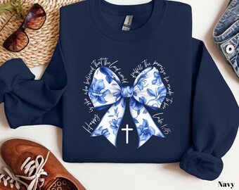 Coquette sweatshirt, Jesus Sweatshirt, Christian Sweatshirt, Women of Faith, Bible Verse shirt, Christian, gifts for Christians, gifts